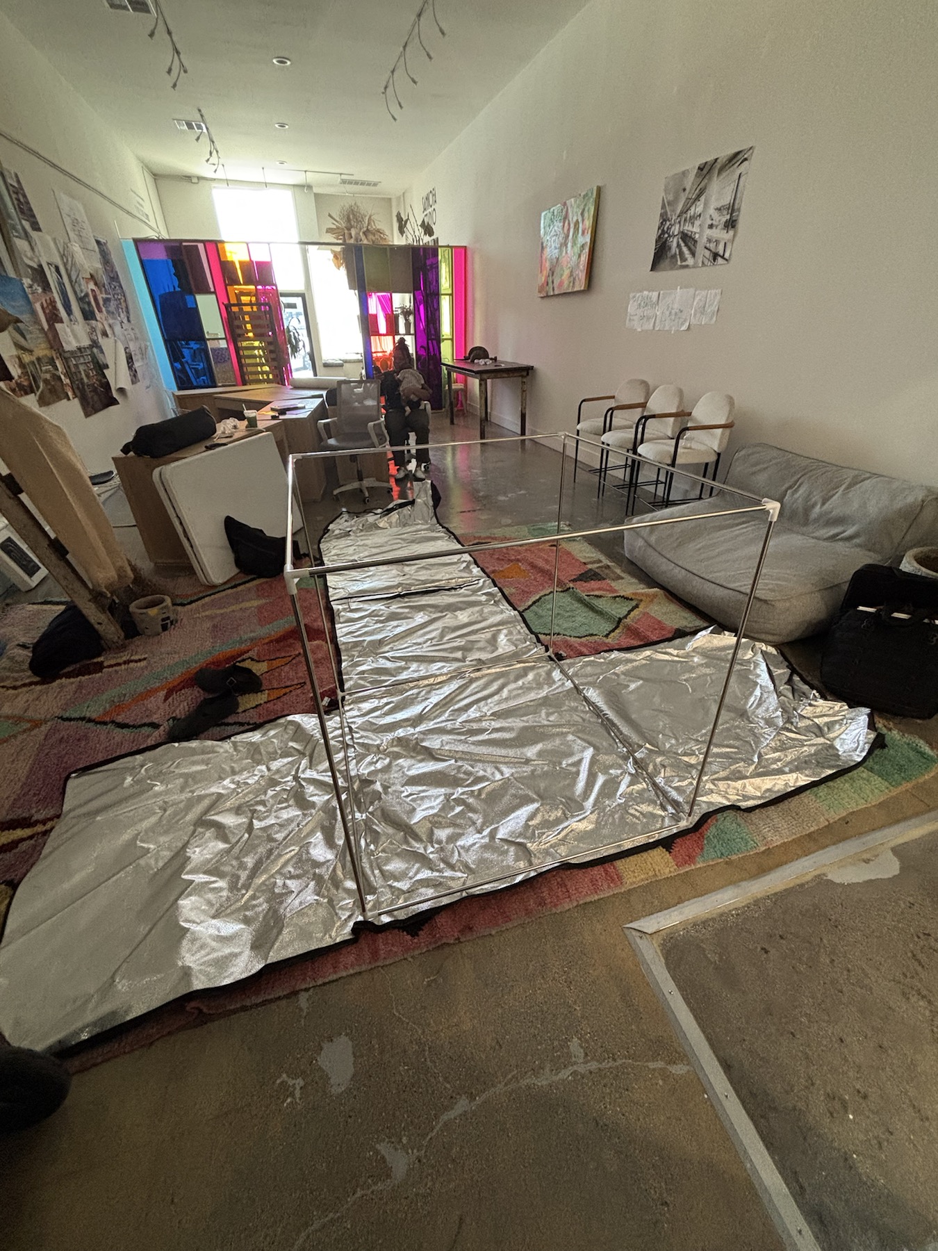 Scanning station setup used for object documentation in the Leimert Park archive workflow.