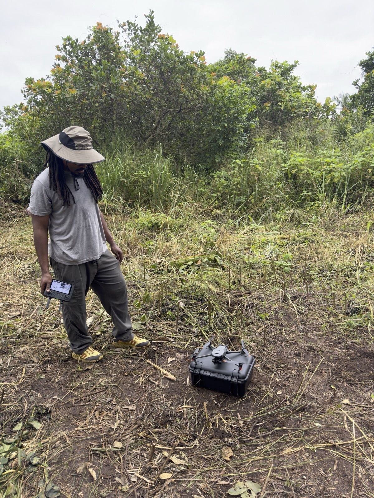 Drone-based aerial mapping documentation from fieldwork in Osun State, Nigeria.