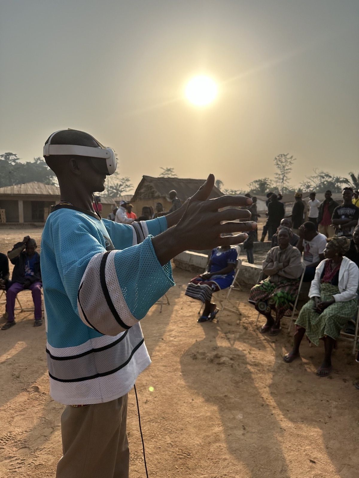 Community-centered VR interpretation session in Liberia.